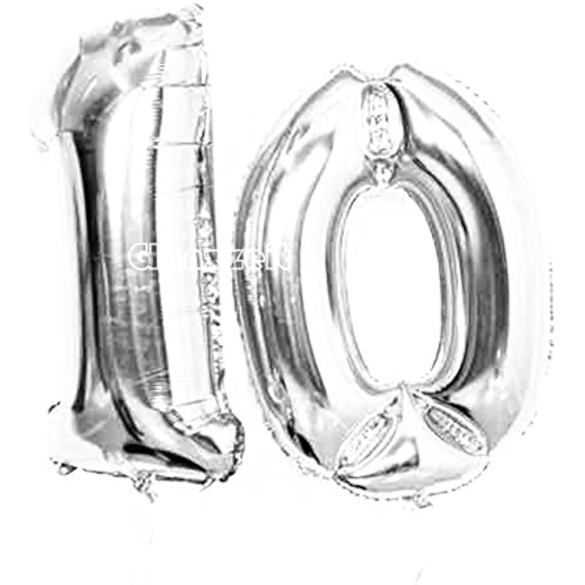 Glanzzeit Balloons 32" Silver Foil Alphabet A-Z Numbers 0-9 Wedding/Holiday/Birthday Party Decorations unknown