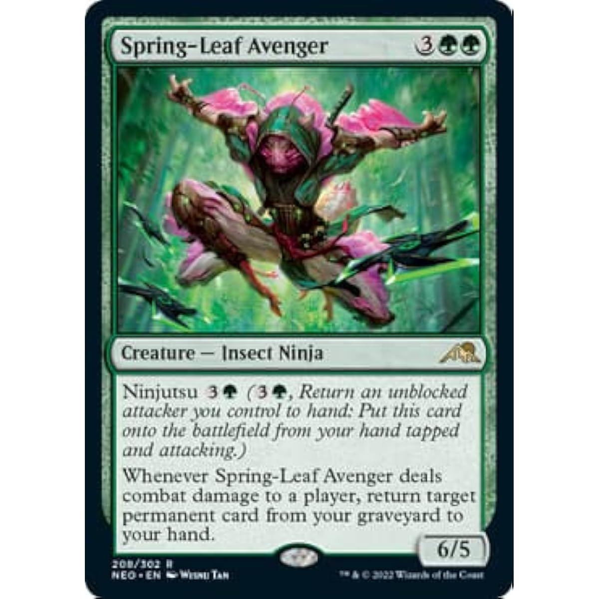 Magic: The Gathering - Spring Leaf Avenger (208) - Kamikawa: Neon Dynasty