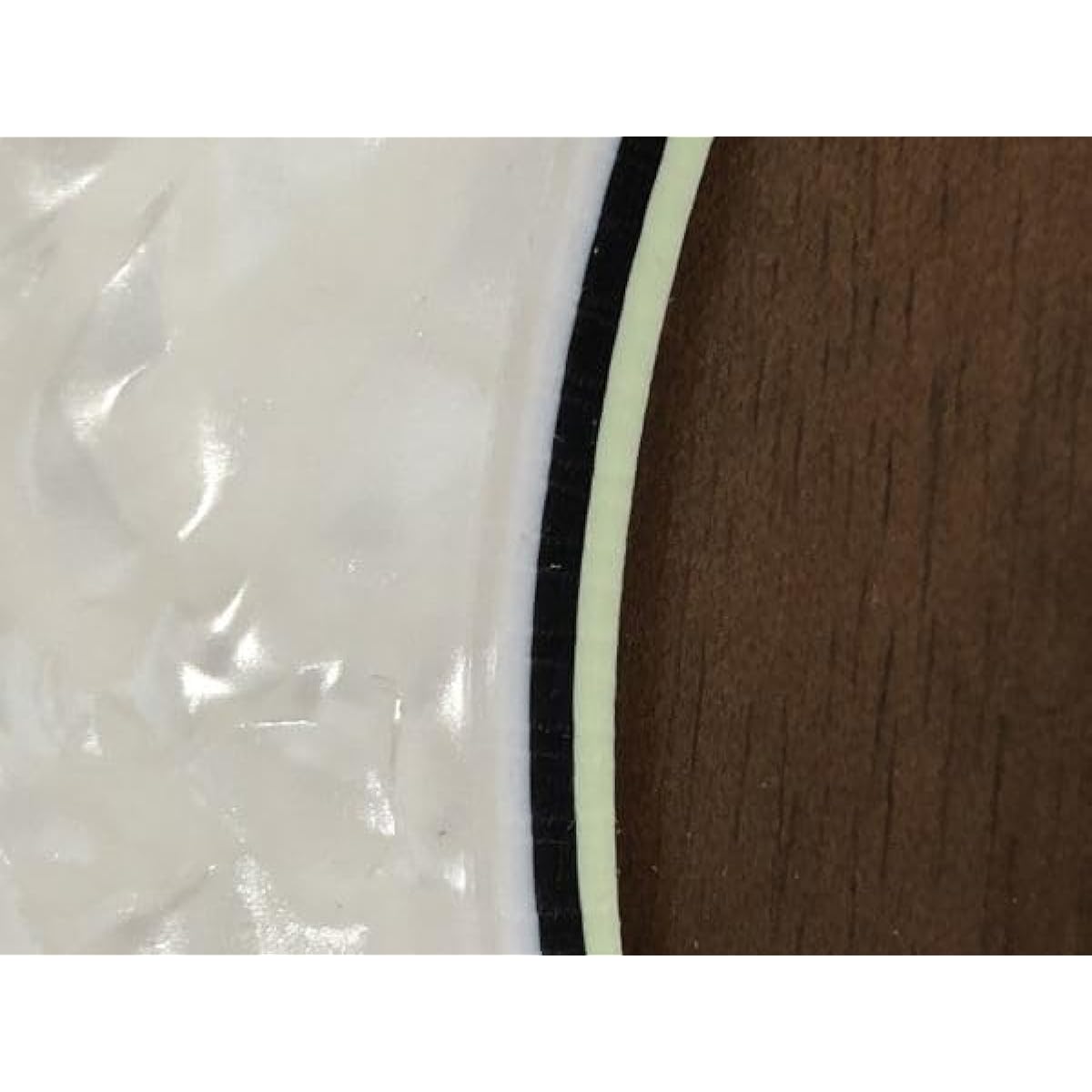 StewMac Telecaster Pickguard Pearloid White Black Mint 4PLY