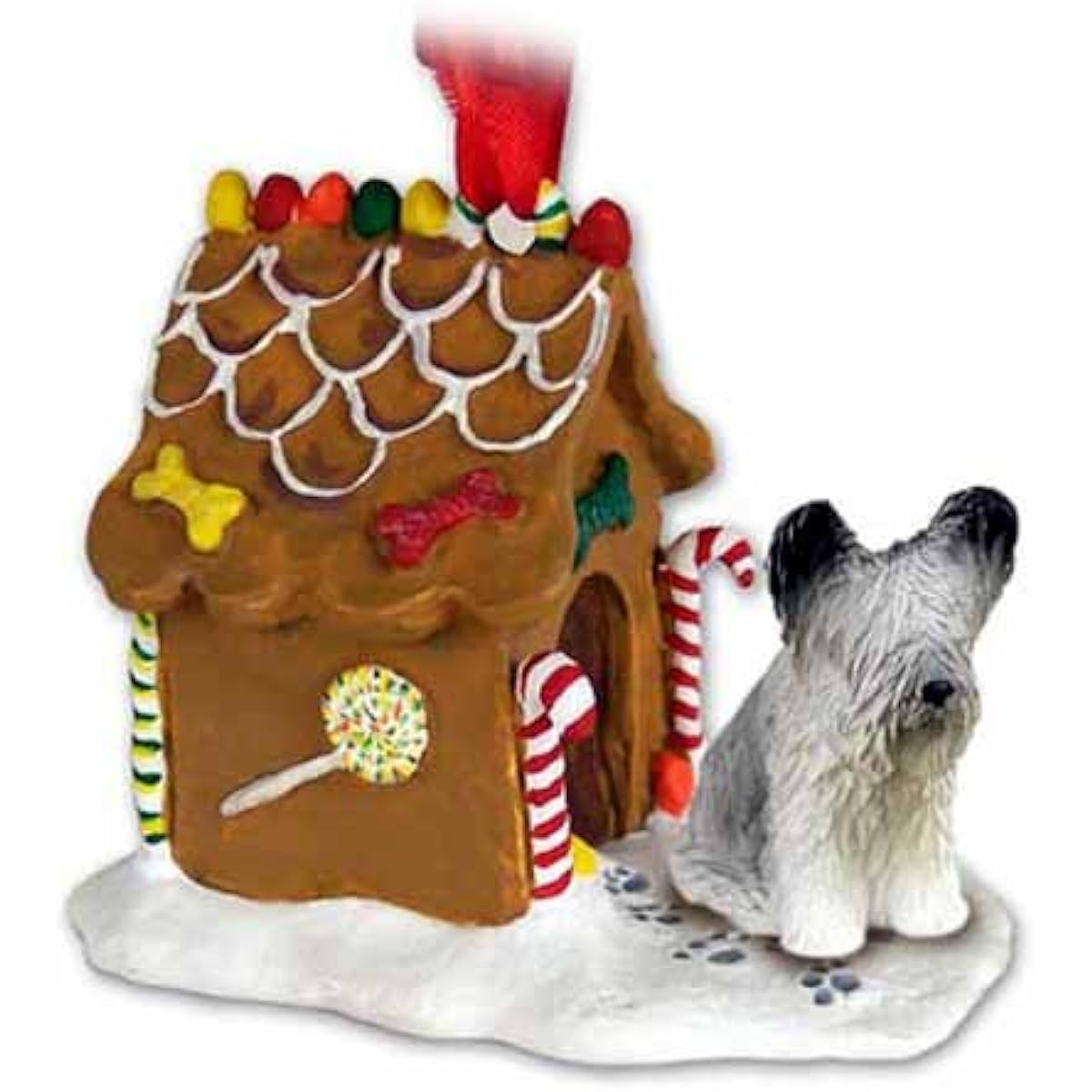 Skye Terrier Gingerbread House Christmas Ornament - Decorative