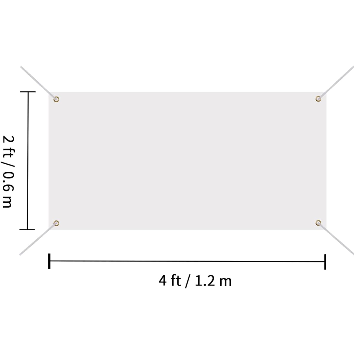 Sublimation Banners Blank Banners for Vinyl Decoration 2x4ft Polyester Oxford Cloth Blank Banner Sign with Hanging Rope DIY Banner Sign for Business Office School Wedding Birthday Party Indoor Outdoor Display