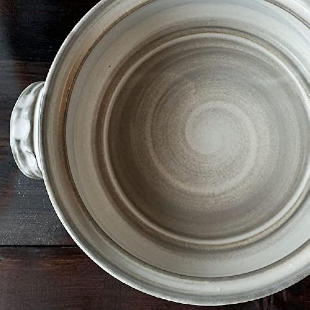 Mino Sarara IH Compatible, Can Be Used Over Direct Fire, Kyoto Konahiki Earthenware Pot, No. 7, For 1-2 People, Made in Japan, Banko Ware, Heat Resistant
