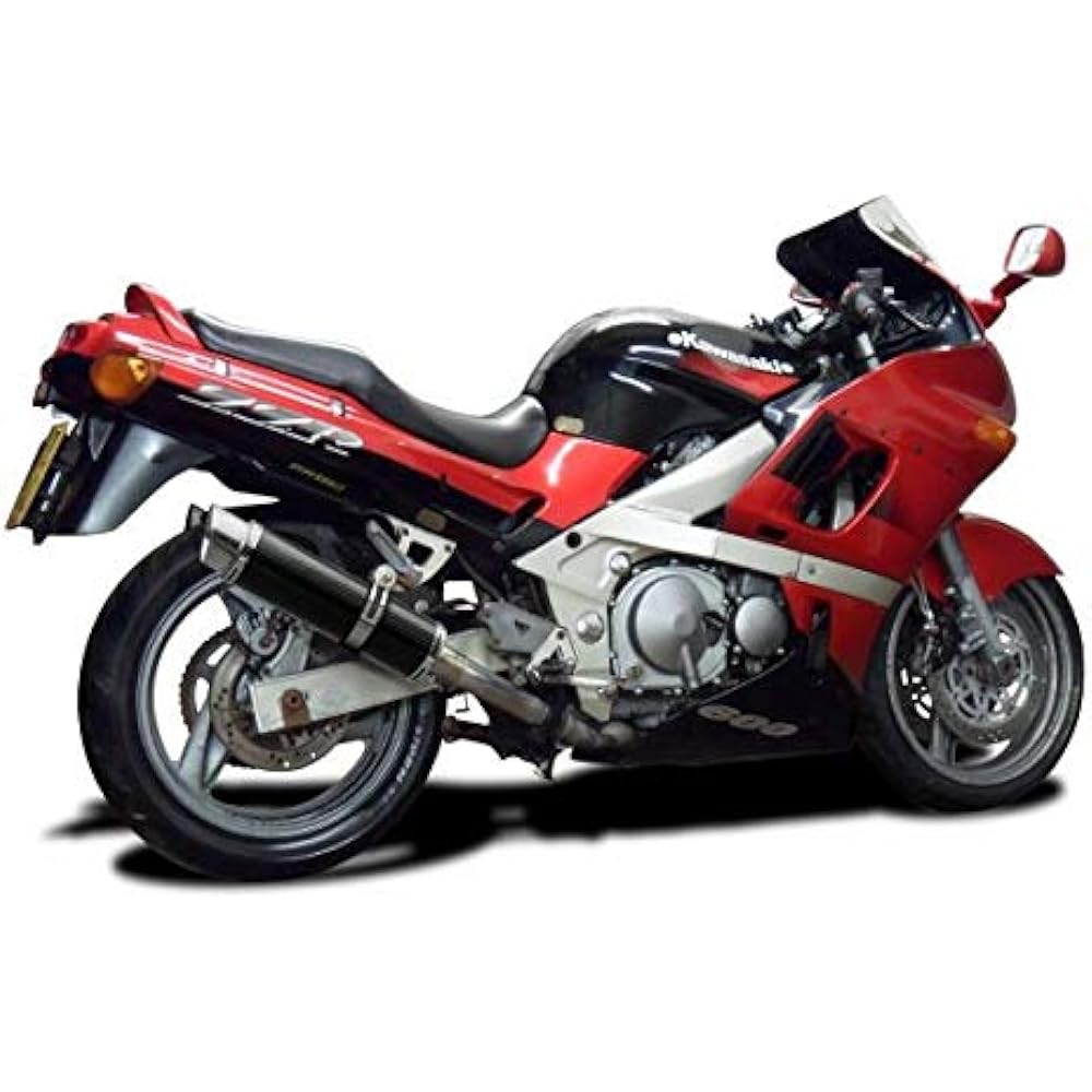 DELKEVIC Slip-on Carbon Muffler for KAWASAKI ZX6 1993-2009 / ZZR600 1990-1992 / ZZR400 1990-2001 350mm KIT2603