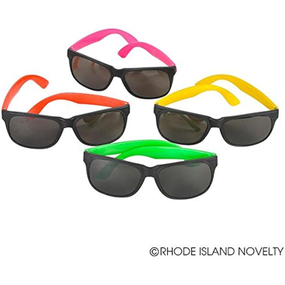 Rhode Island Novelty Neon Sunglasses Assorted Pack of 30