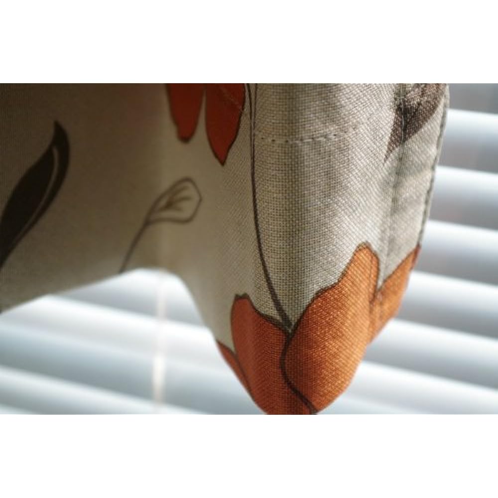 Arie Blackout Curtains Shape Memory Processing Biante Set of 2 100x225cm Orange