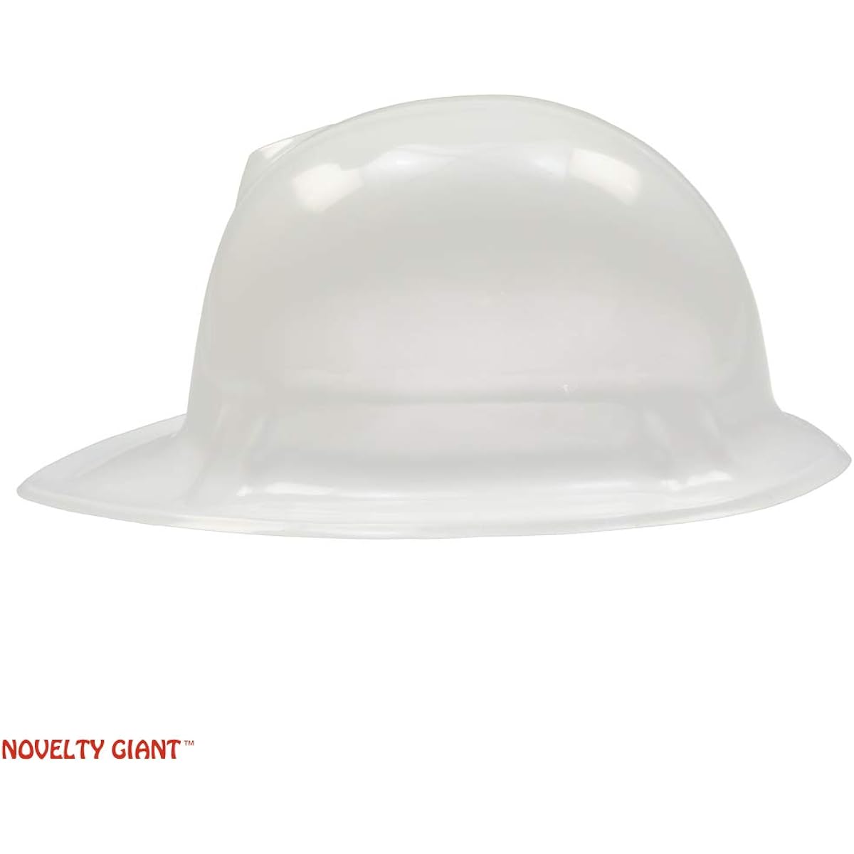 NOVELTY GIANT WWW.NOVELTYGIANT.COM White Plastic Minor Construction Hard Hat Set of 12