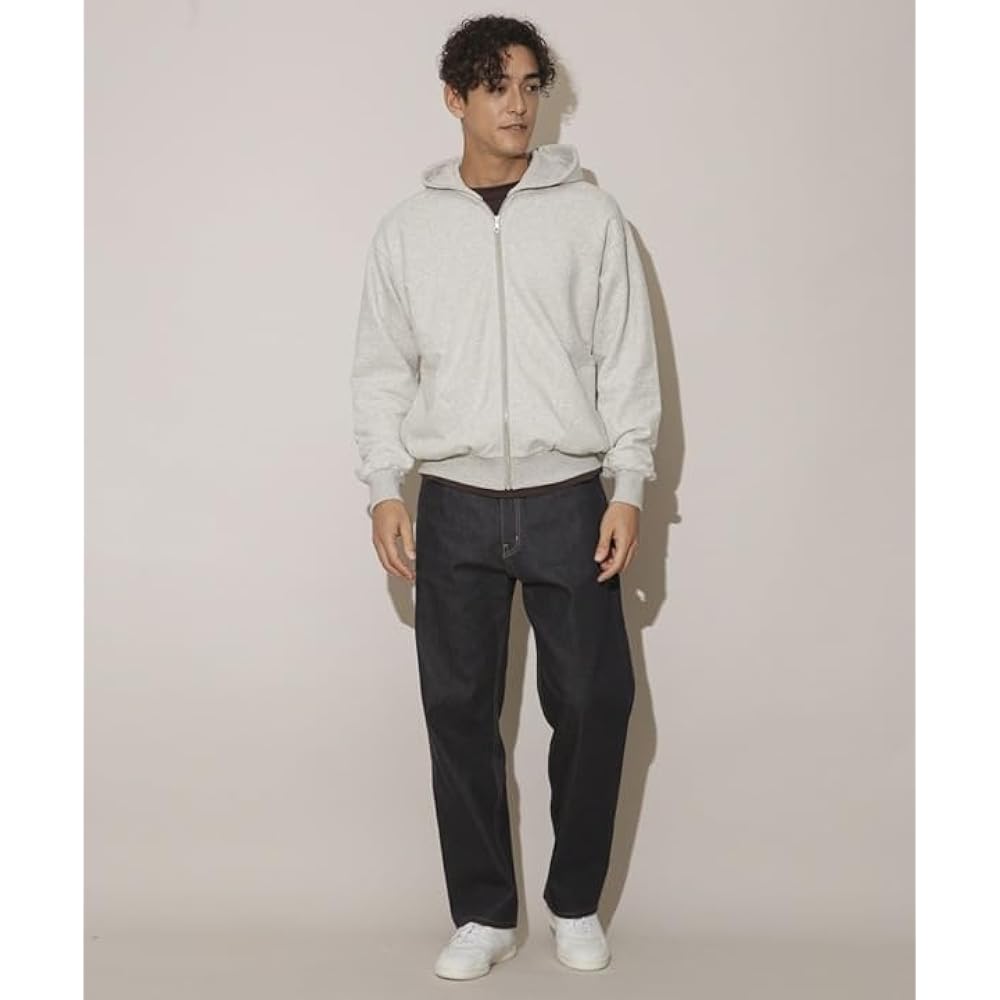 Nano Universe "NJ/CLUB" HOMESTOCK Finely brushed fleece zip sweat hoodie
