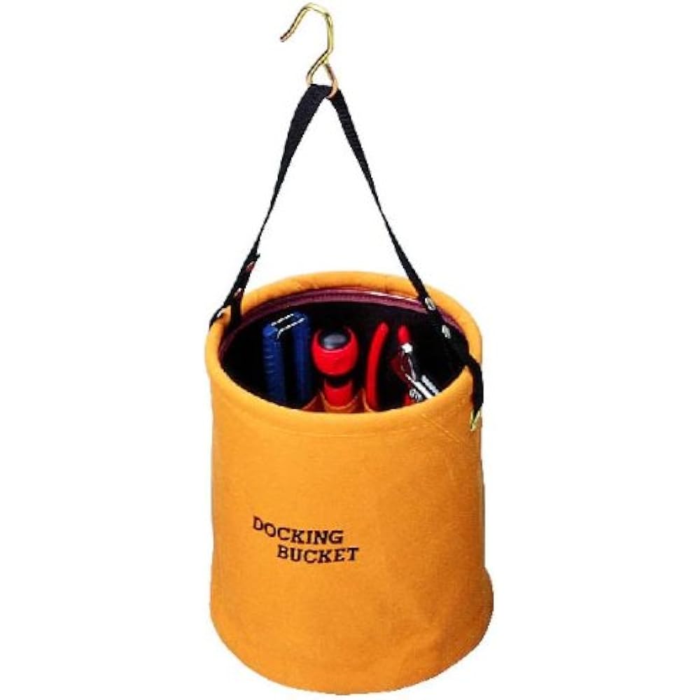 KOZUCHI No. 10 Waterproof Canvas Docking Bucket Brown Diameter 24 x Height 24cm KBD-24 BBR