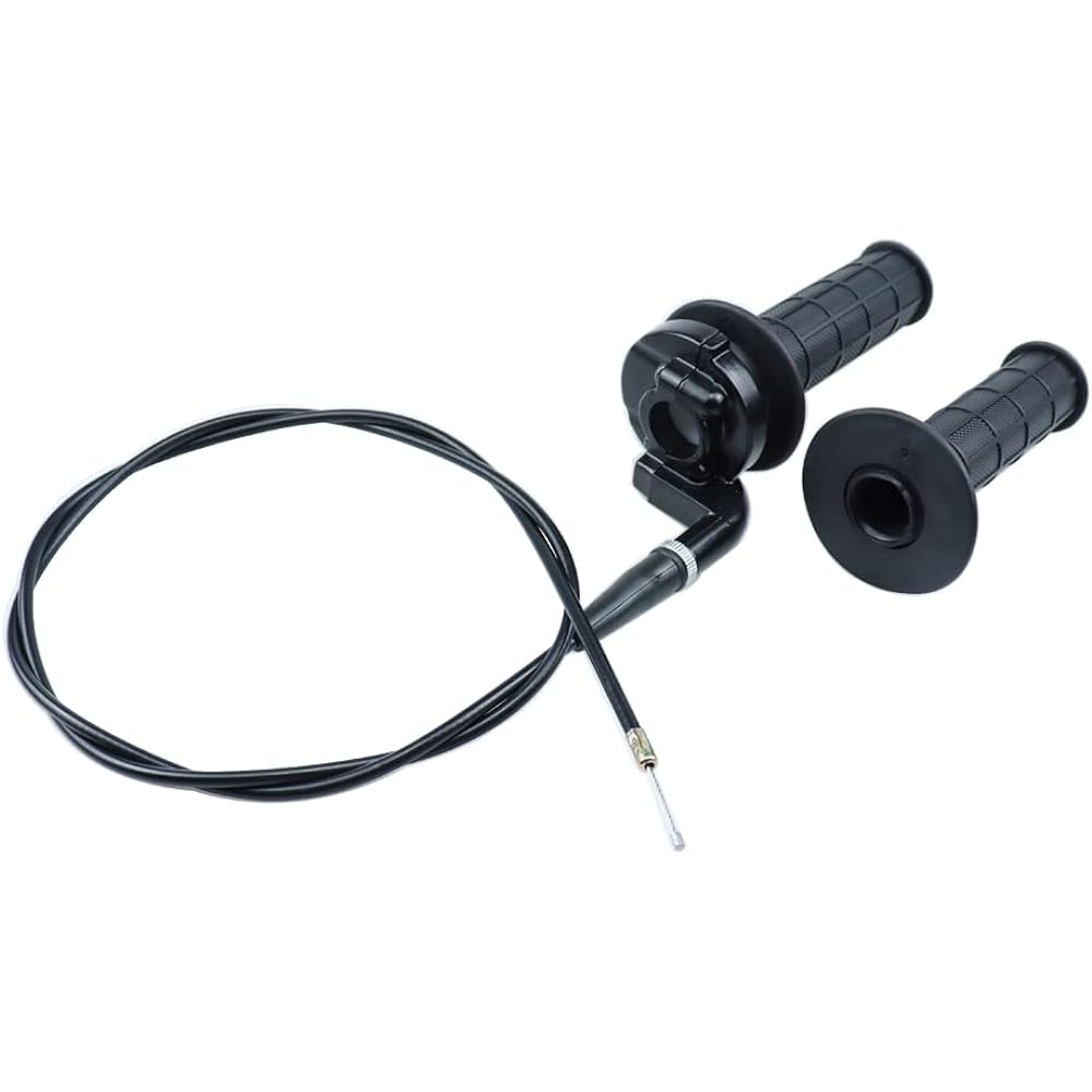 22mm 7/8" Twist Throttle Handle Grip and Cable ATV Quad SSR 4 Stroke Dirt Pit Mini Pocket Rocket Bike Baja Mb165 Mb200 Doodlebug Lawn Mower Coleman CT200U Throttle Cable Length 51"