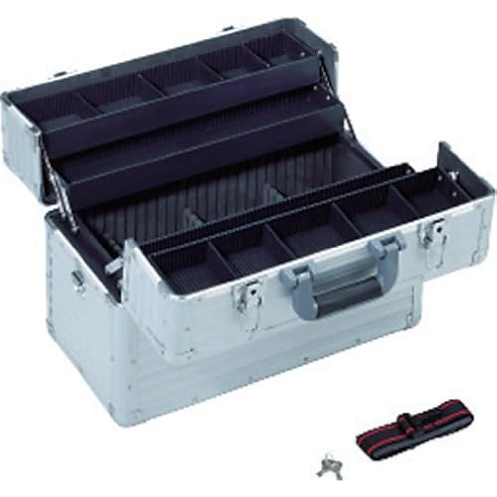 TRUSCO Aluminum Case with Inner Plate 420X198X187 Silver TACN-45