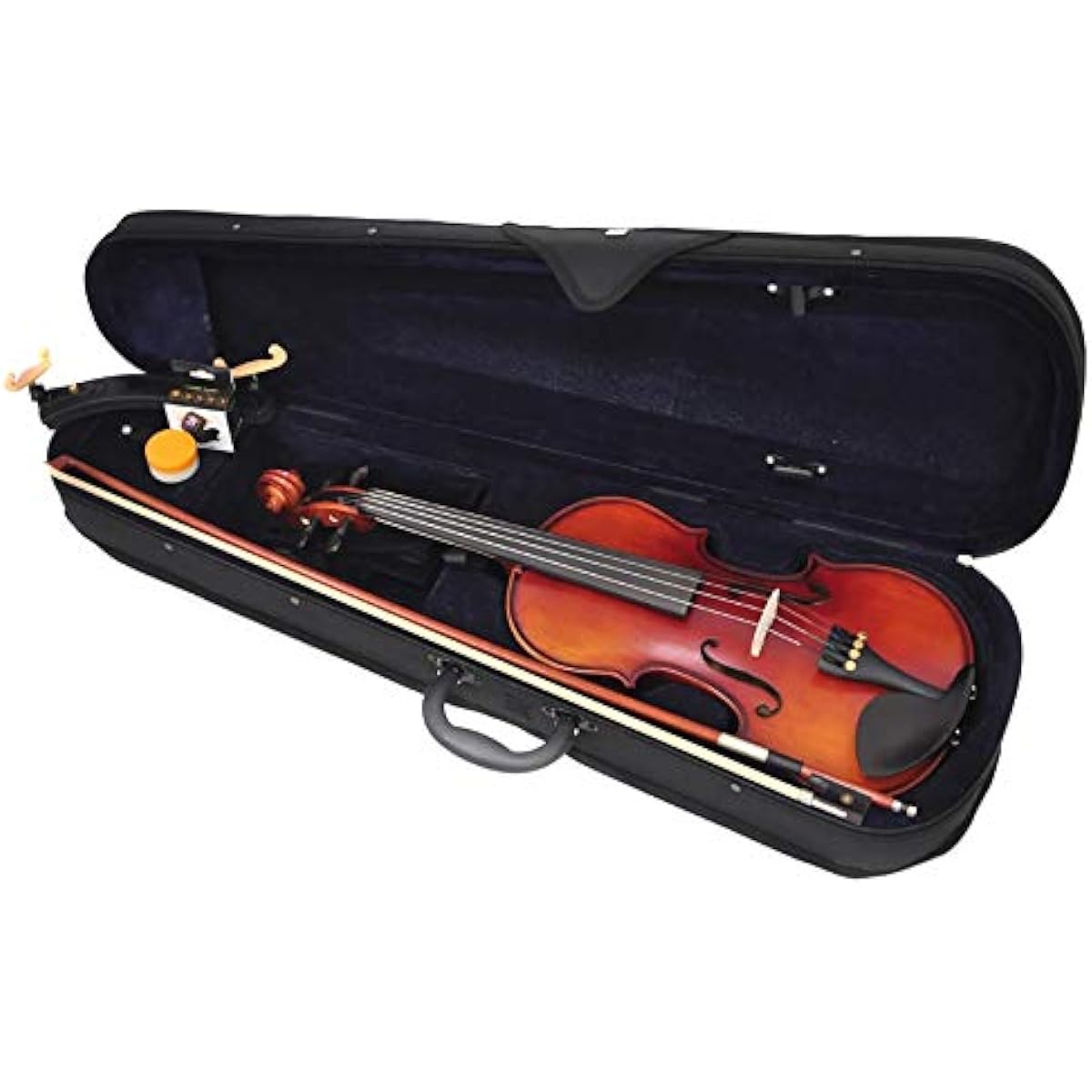 PLAYTECH Violin Regular Model 4/4 Size Ebony Fingerboard with Bow and Case PVN344