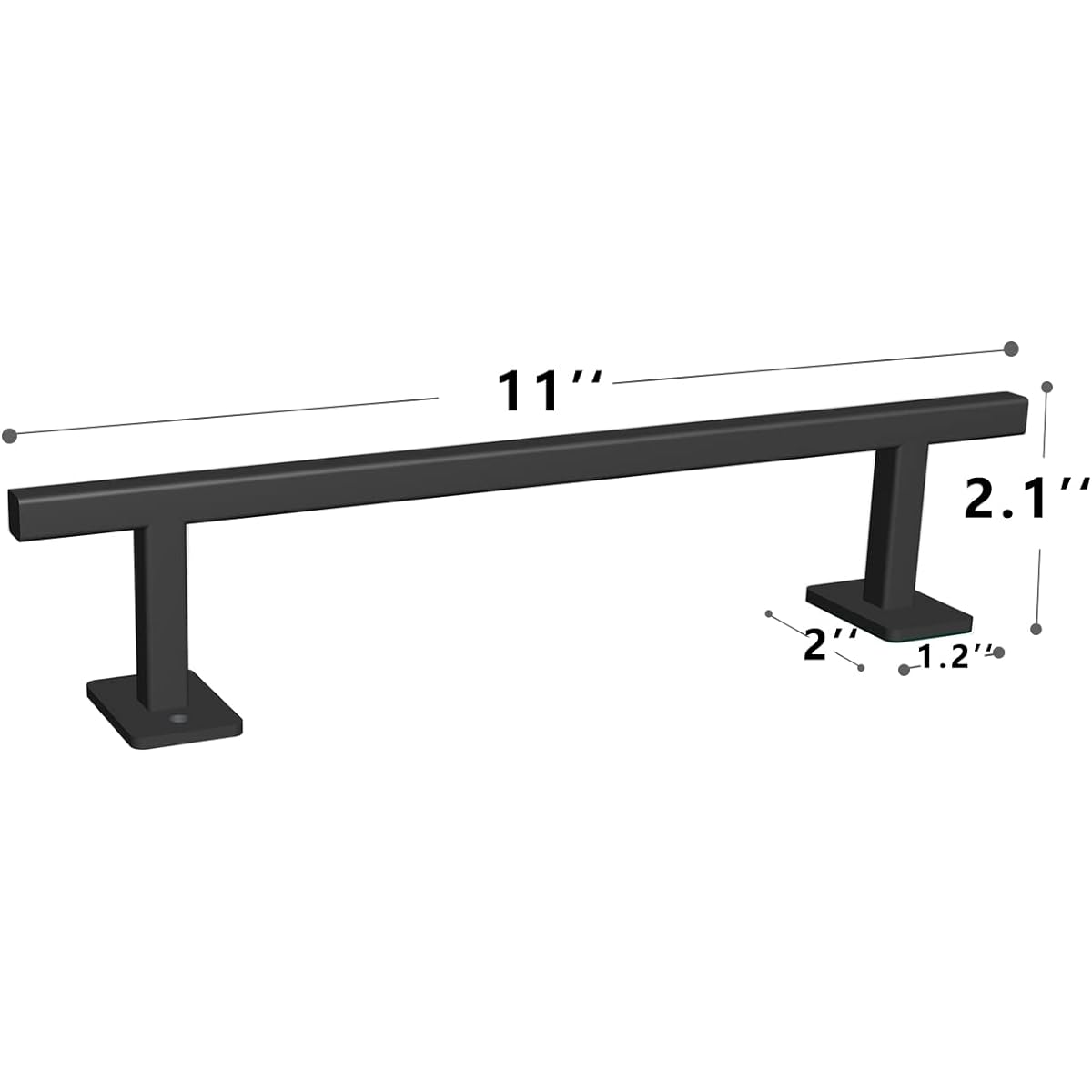 Metal Finger Skates Flat Rails Round Fingerboard Rails Square Fingerboard Rails Fingerboard Flat Rails Fingerboard Short Rails with Mat Black Non-Slip Paint Design Solid Steel Construction Square
