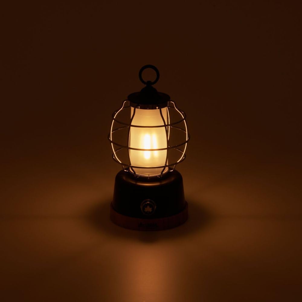 LOGOS Bamboo Cabin Lantern 74175020 Black (approx.) Width 12.5 x Depth 13.5 x Height 23cm