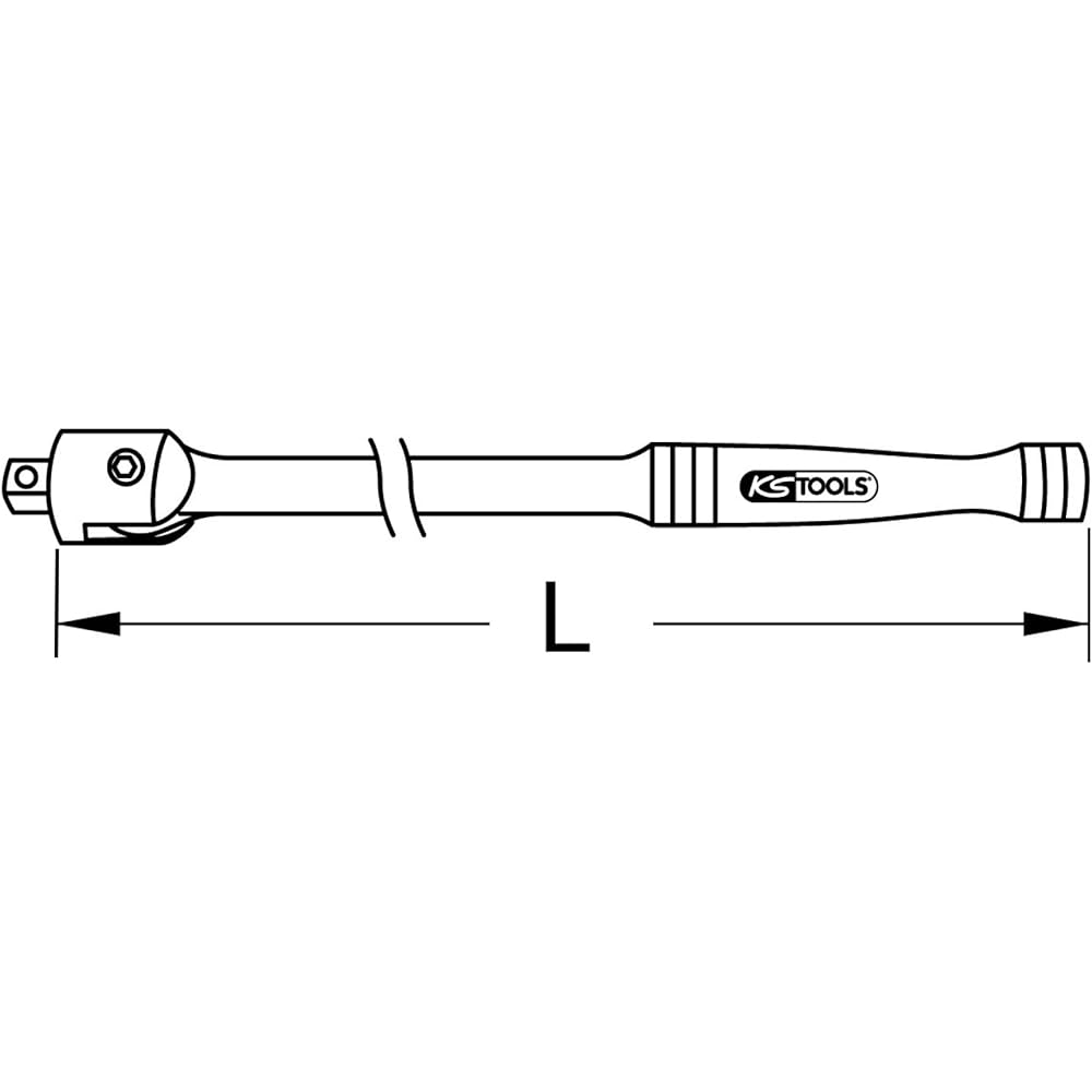 KS TOOLS 1/2" CHROMEplus Flexible head drive handle 600mm 1/2" CHROMEplus Flexible head drive handle 600mm 918.1292