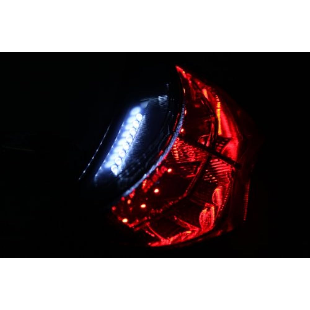 Sequential LED tail light integrated clear lens for 1999-2000 Honda CBR-600 F4 / 2004-2006 CBR-600 F4i