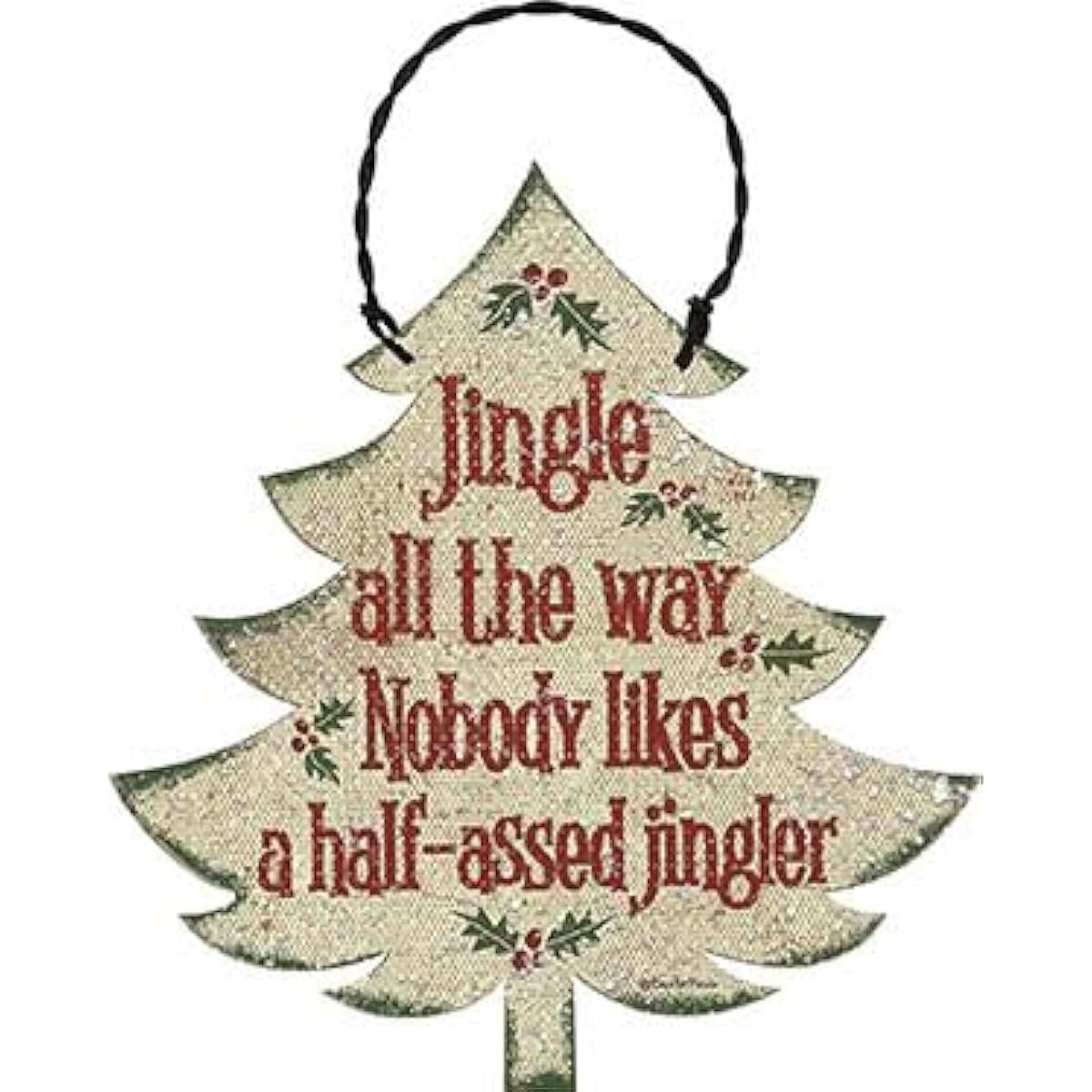 Primitives by Kathy 107921 Jingler Hanging Ornament, 3" Tall, Multicolor