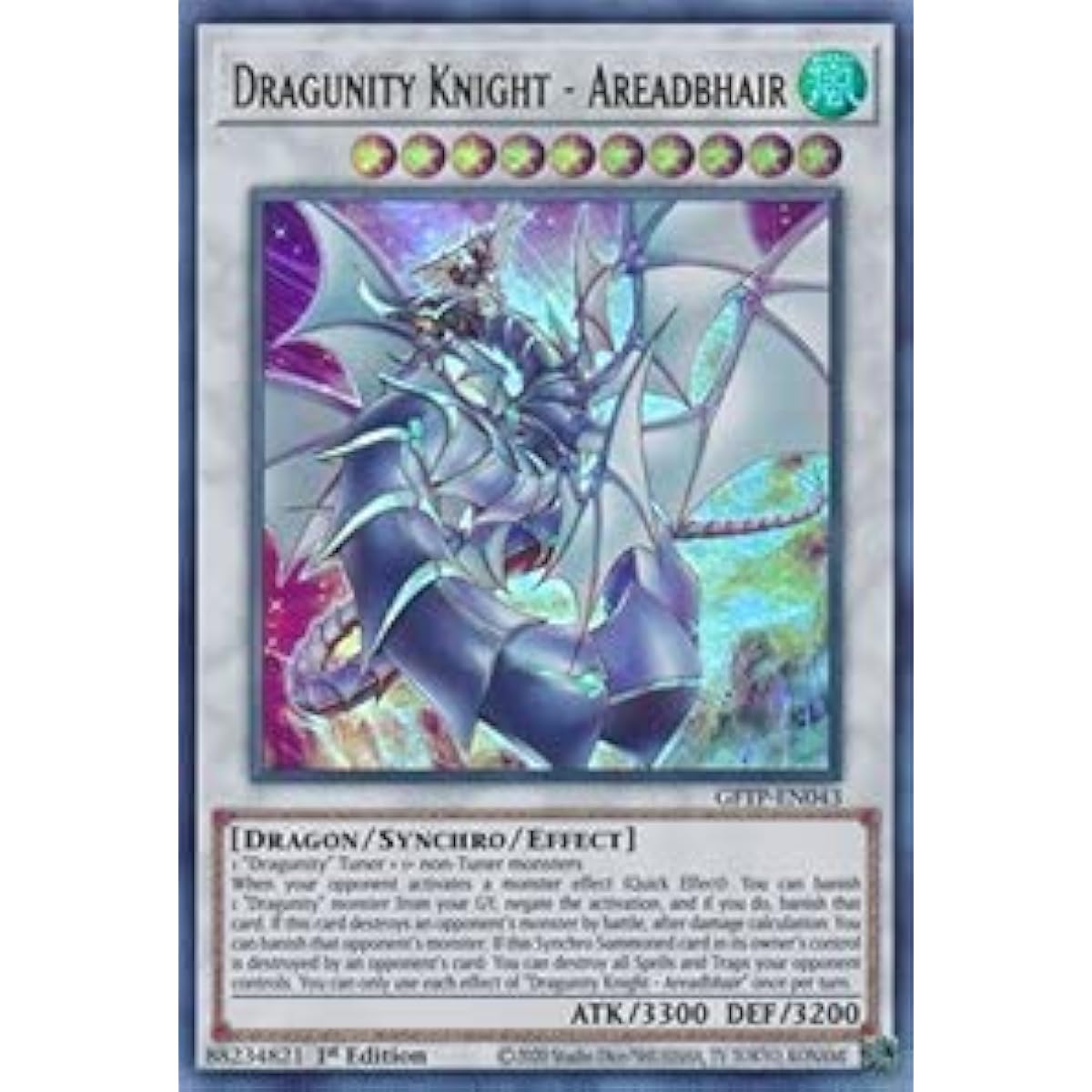 Dragunity Knight - Aled Hair - GFTP-EN043 - Ultra Rare - 1st Edition.