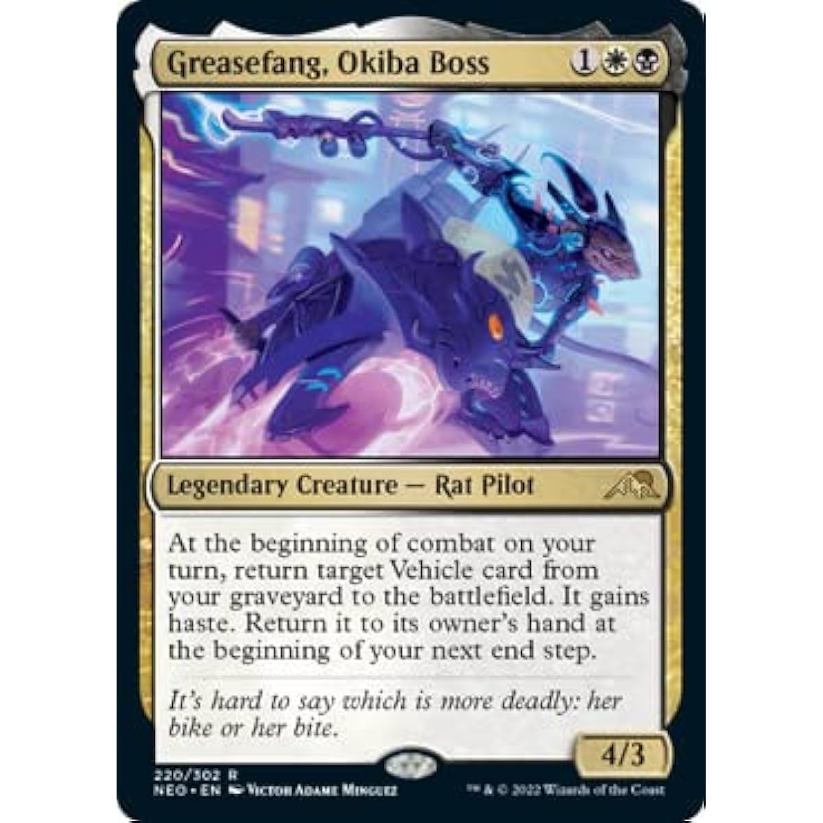 Magic: The Gathering - Greasefang Okiba Boss (220) - Foil - Kamikawa: Neon Dynasty