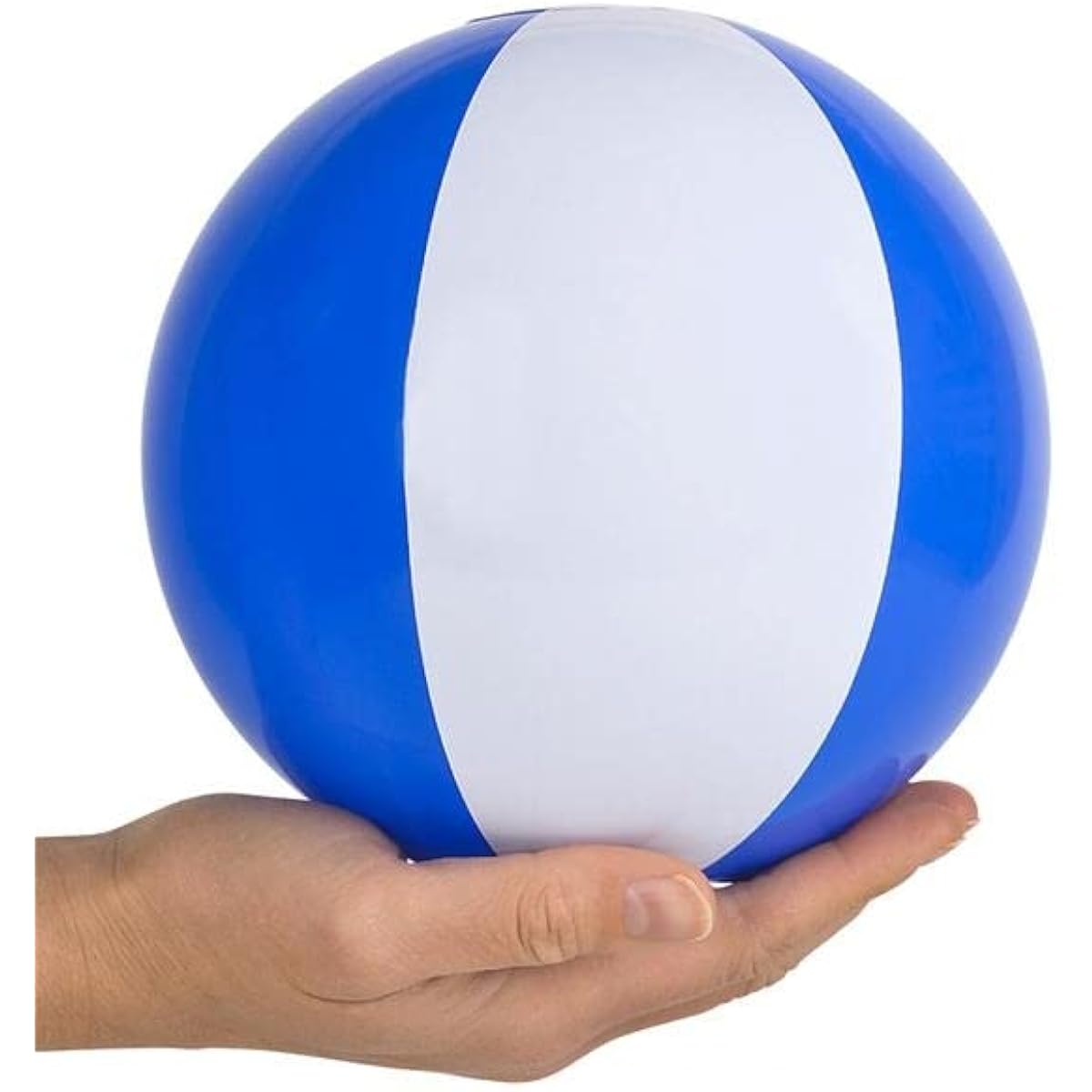 Blue and White Beach Balls 12 Pack 10" Pool Birthday Patriotic Favor