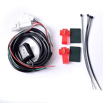 Yamaha XJR400 2002-2007 XJR1300 2004-2017 FJR1300 NON ABS 2001-2005 FJR 1300 ABS 2003-2005 Motorcycle Shift Indicator Gear Eye Waterproof 1-6 Level LED Digital Display (Green, Indicator)