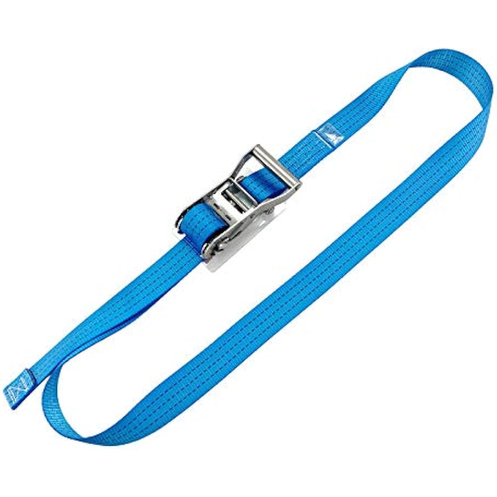 AVIELAN All Stainless Steel Lashing Belt 50mm Width Endless 6.0m Blue