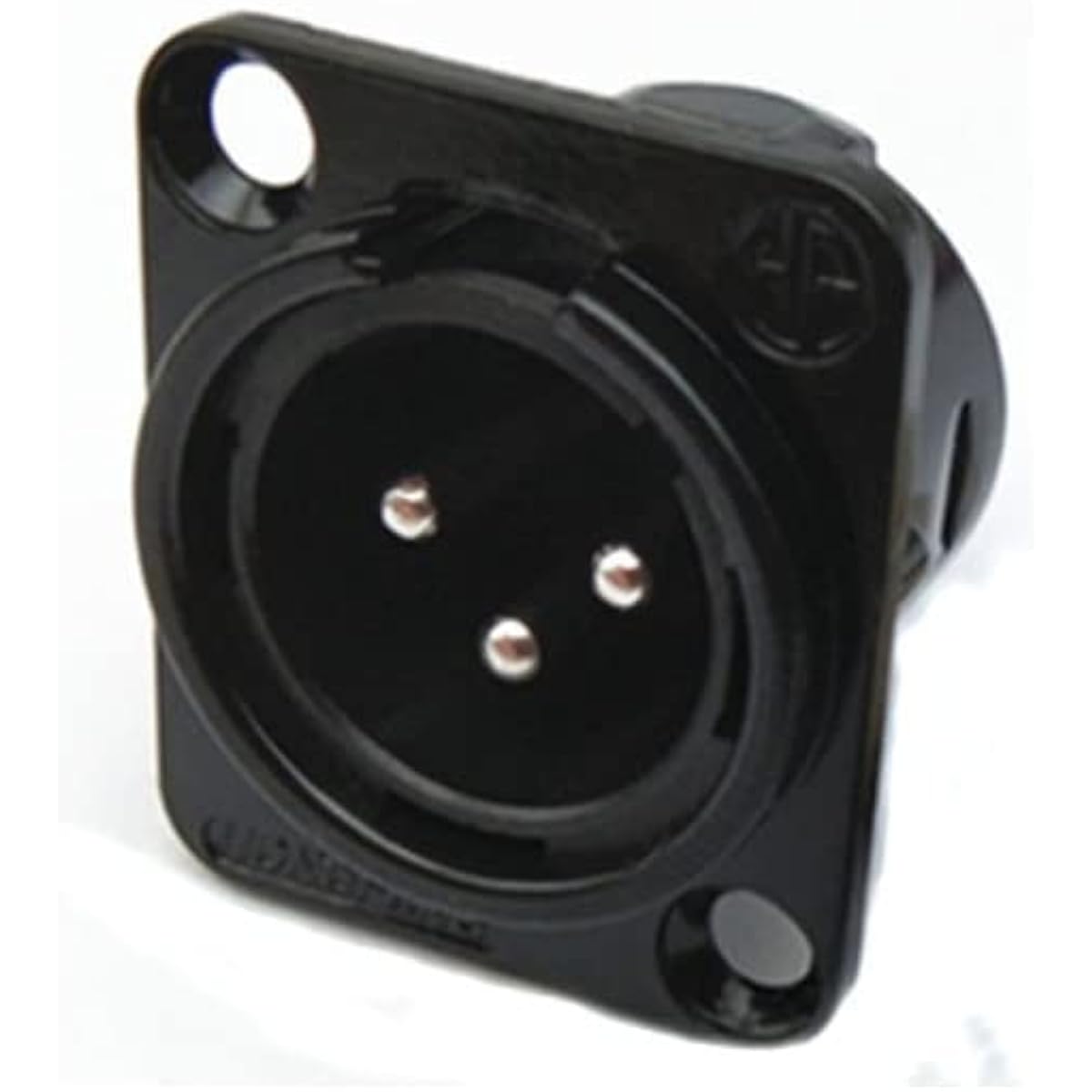 GDQLCNXB XLR Male Jack 3 Pin - Panel Mount Jack Black Plastic Case XLR-M Audio Speaker Microphone Connector - 10pcs