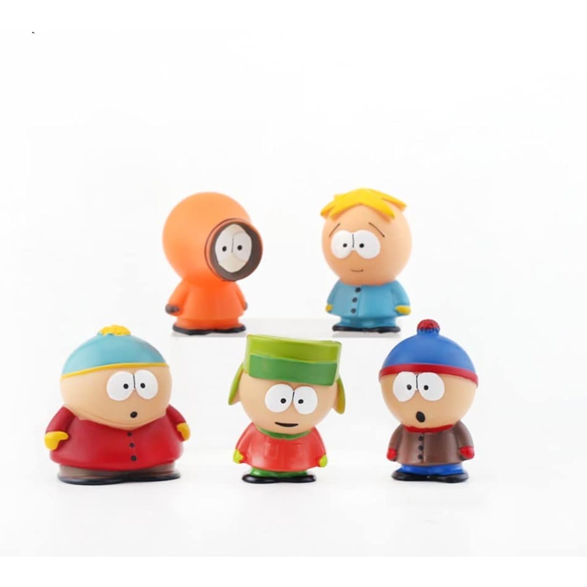 South North Park Figures 5pcs Doll Toys 2.3 Inch Cute Q Version Model Set Decorative Collection Sculpture Desktop Ornament Great Gift for Anime Fans