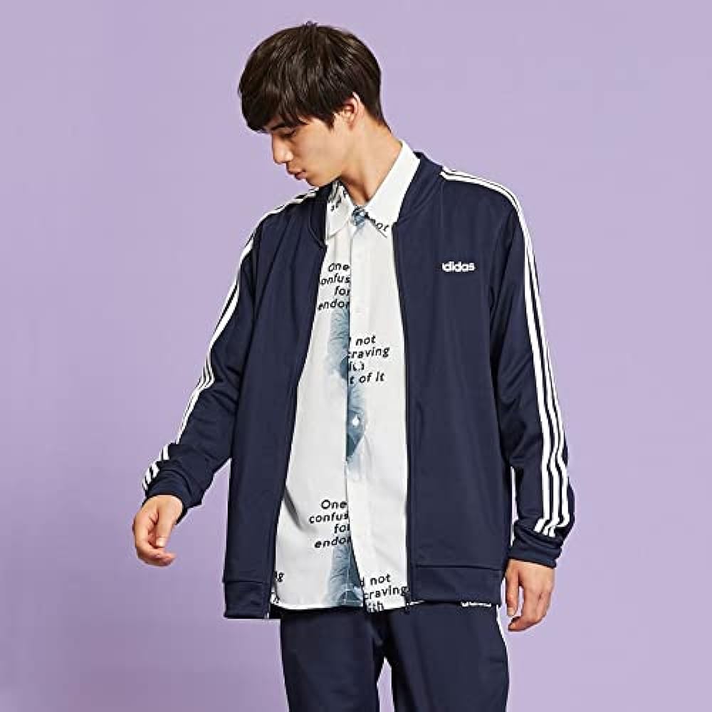 adidas Adidas M CORE 3 Stripes Tricot Tracksuit Jacket x Long Pants Top and Bottom Set Jersey