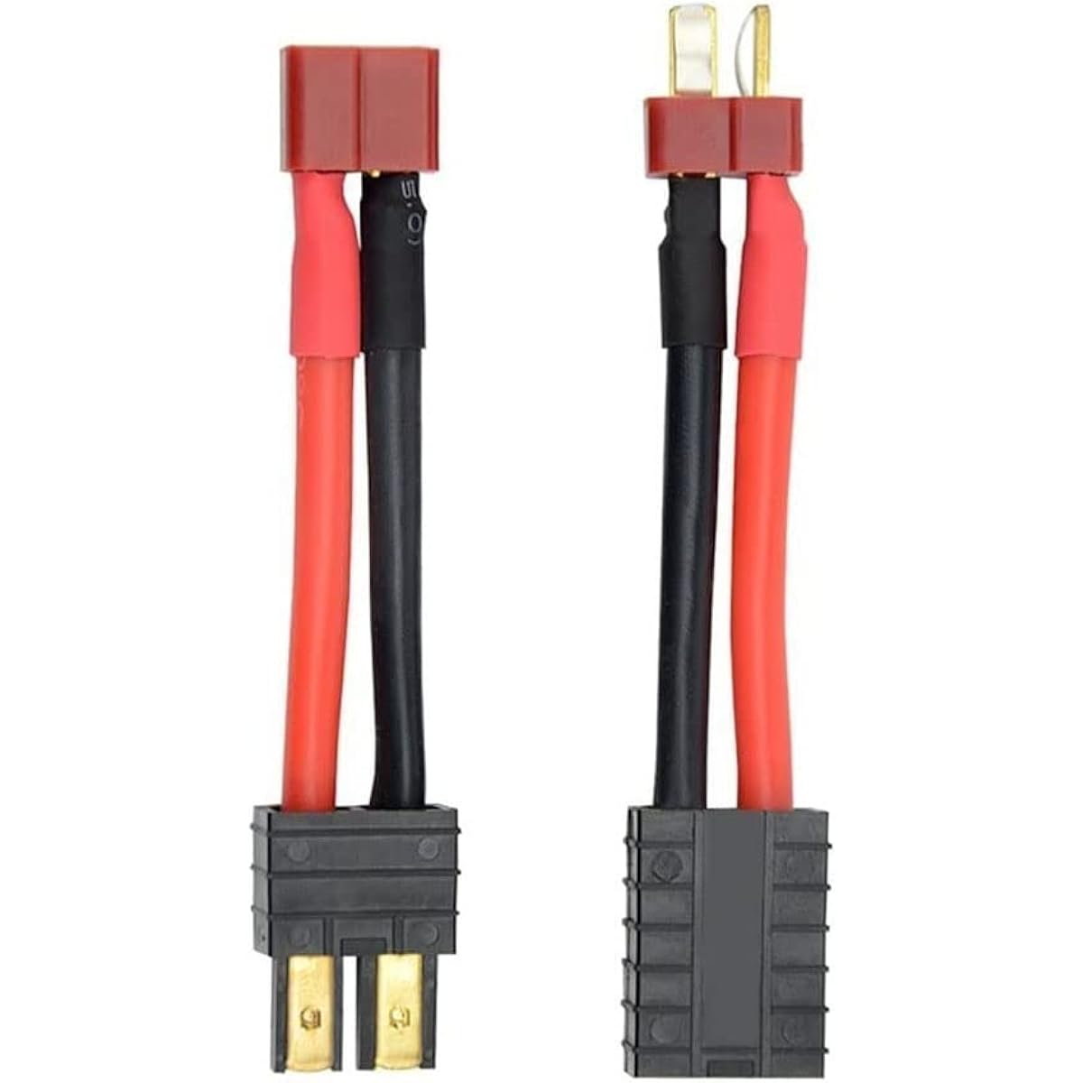 JIECHUN 2 Pairs RC Lipo Battery Charger Cable for T Plug to T/R Adapter Compatible with Slash/Rustler/Stampede/Bandit/E Revo RC CaR