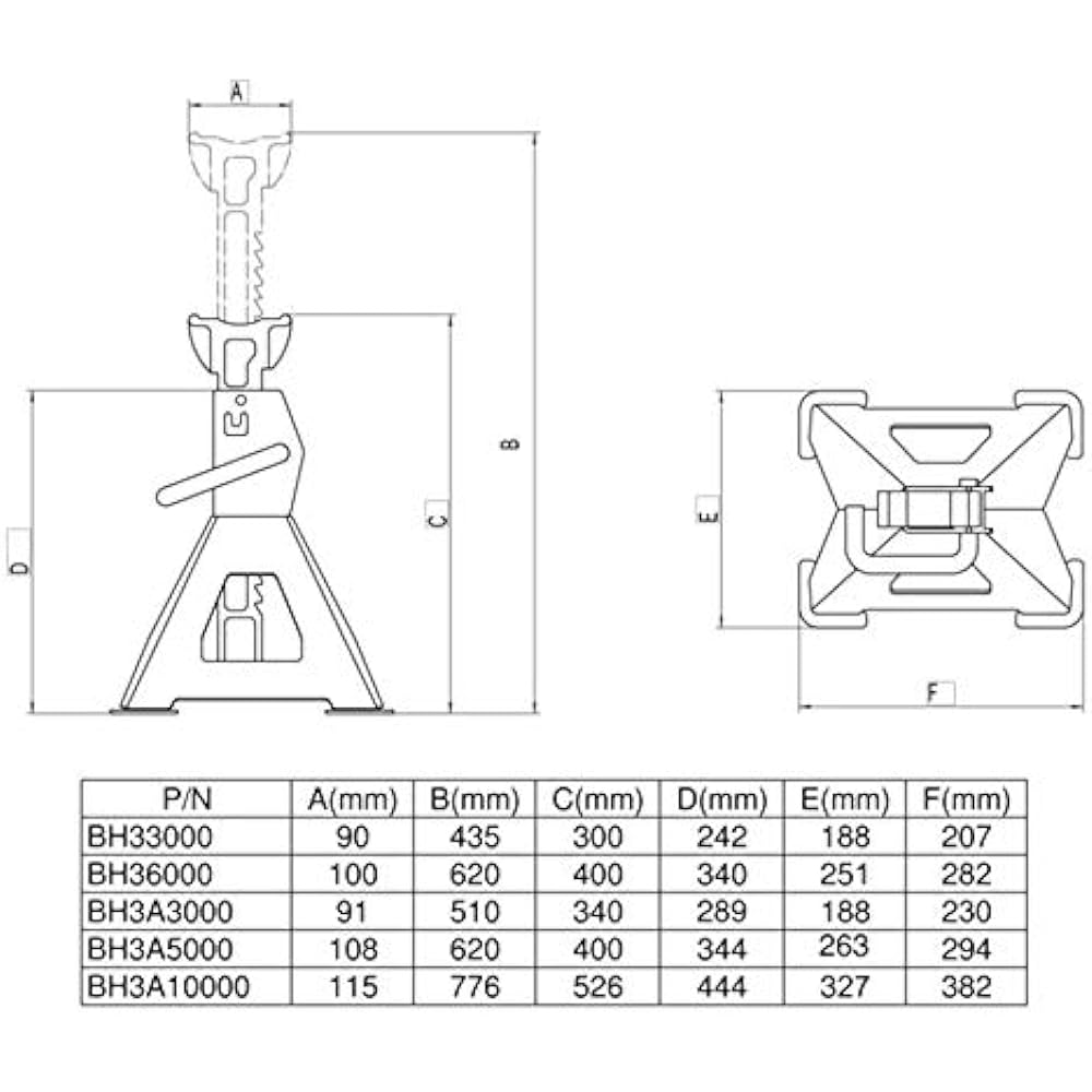 BAHCO Jack Stand Jack Stand 3ton BH33000