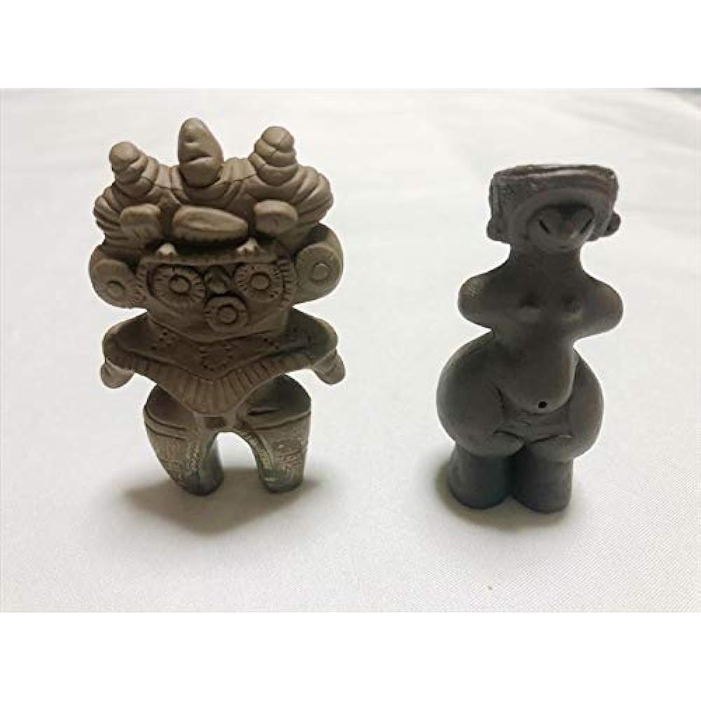 Haniwa clay figurine pottery bronze ware mini figure set of 12 A copper taku triangular edge beast mirror dancing haniwa (male) dancing haniwa (female) flame-type earthenware Yayoi type earthenware