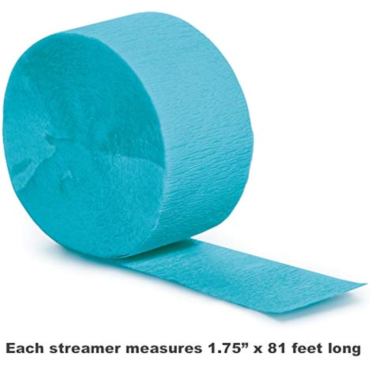 Blue and Silver Crepe Paper Party Streamers for Boys Birthday Baby Shower (4 Pack)