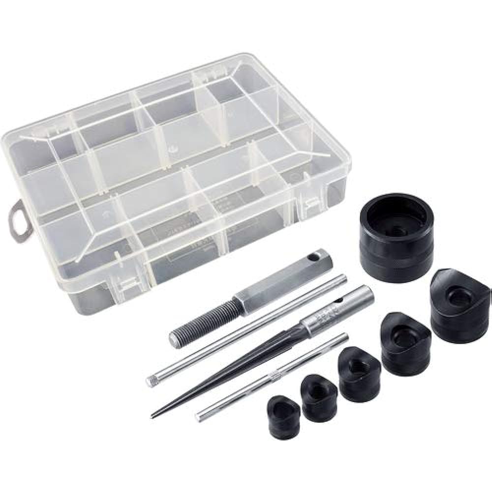 HOZAN Puncher Easily punch holes with one hand (Aluminum plate) Plate thickness 1.8 mm or less (Iron plate) Plate thickness 0.8 mm or less Comes with special case K-83