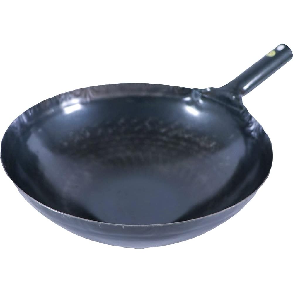 Yamada Industries One Hand Wok 33cm Plate Thickness 1.6mm Commercial Iron Pot Integrated Type Iron Hammered One Hand Wok 001043