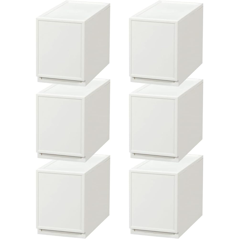 JEJ Astage Stacking Storage Favore Nuvo Box L White Made in Japan Stacking Width 54 x Depth 36 x Height 24.3cm Set of 4