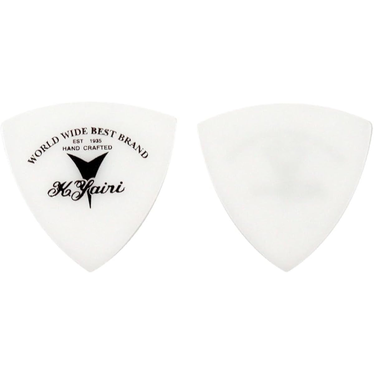 Guitar Picks, Set of 50, K.YAIRI Triangular Medium Picks, Logo, Polyacetal, M