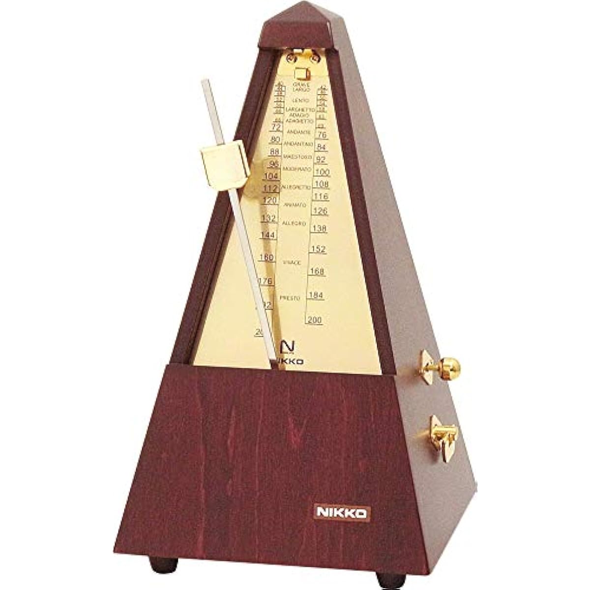 Nikko Metronome (Nikko Metronome) Dimensions: W130 x H230 x D130mm Metronome Wooden Gold 104
