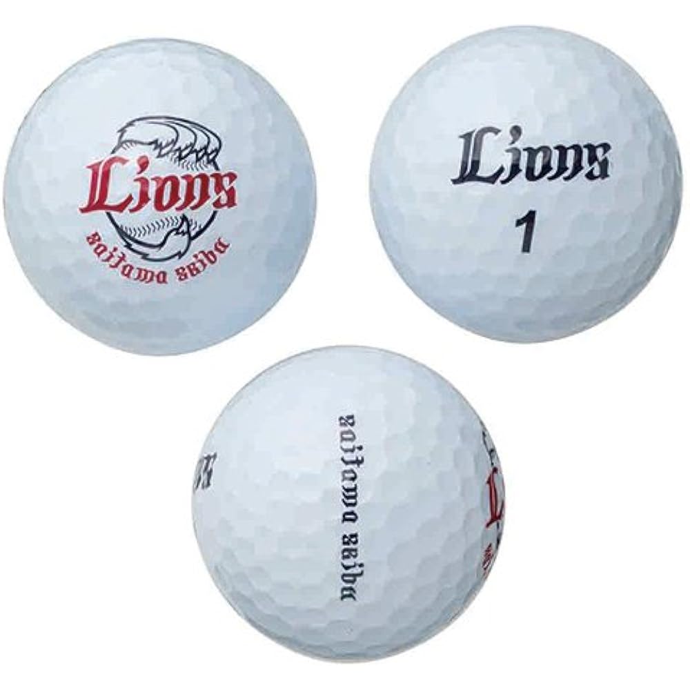 LEZAX Golf Ball Saitama Seibu Lions Golf Ball 6 Pieces SLBA-7757 White