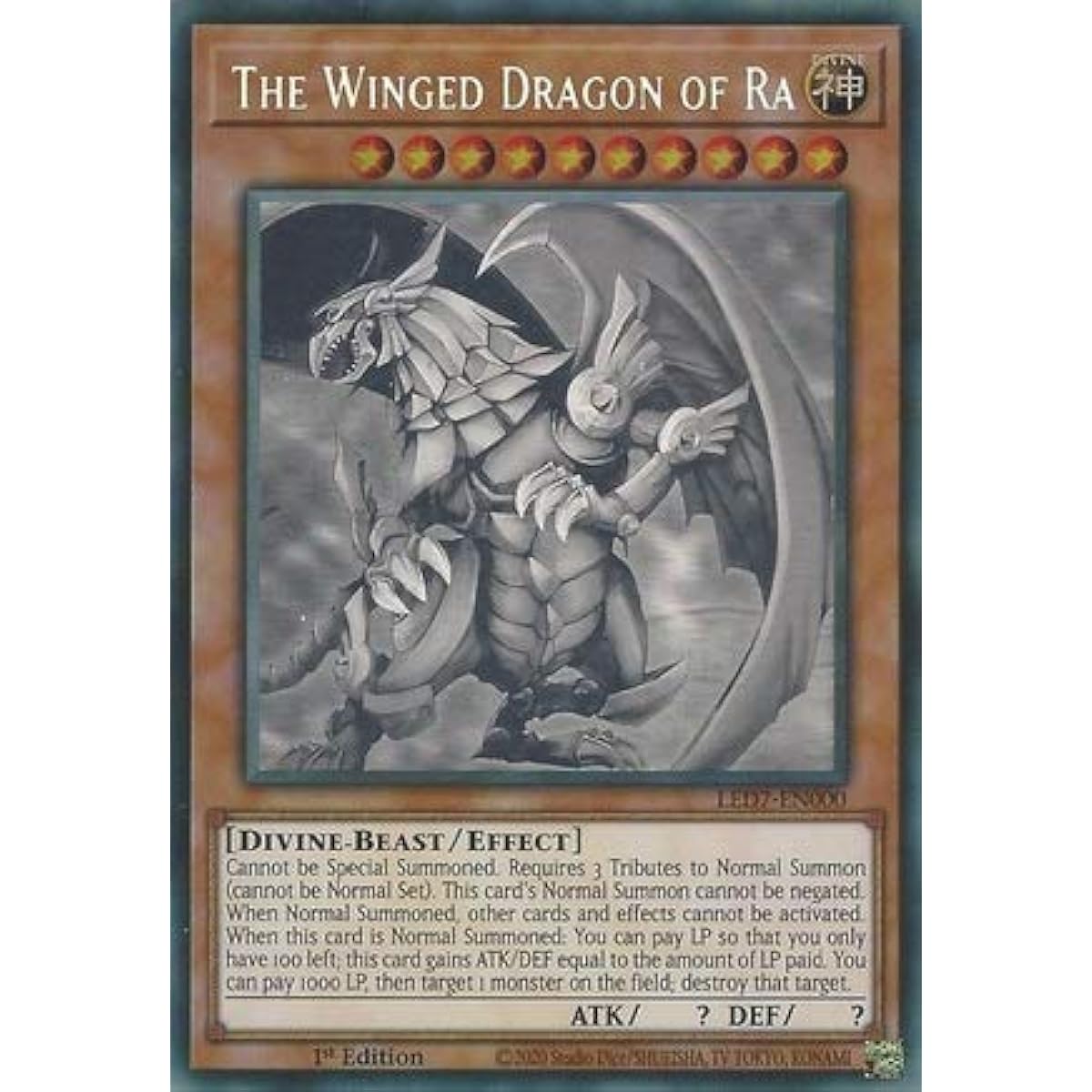 Pterodactyl of Ra LED7-EN000 Ghost Rare First Edition