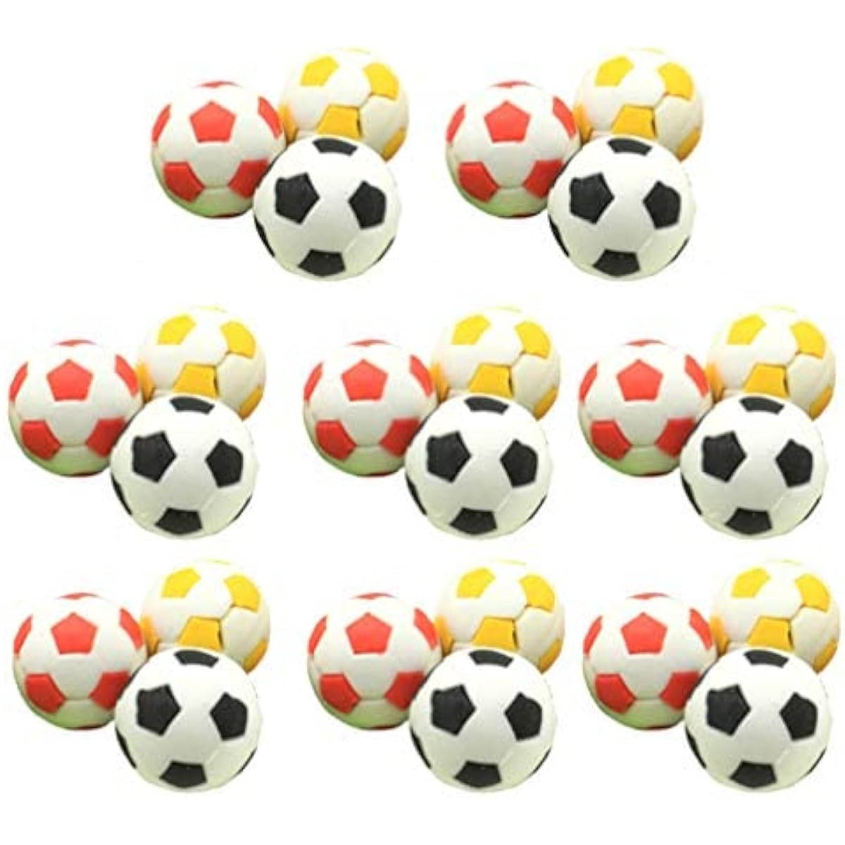 STOBOK 24 Pieces Soccer Eraser Sports Ball Eraser Soccer Miniature Mini Soccer Ornament for Boy's Birthday World Cup Party