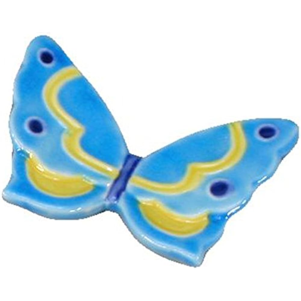 Kyoto ware Kiyomizu ware chopstick rest 5 colors 5cm Hoshiyama Colored Butterfly HSR451 Set of 5