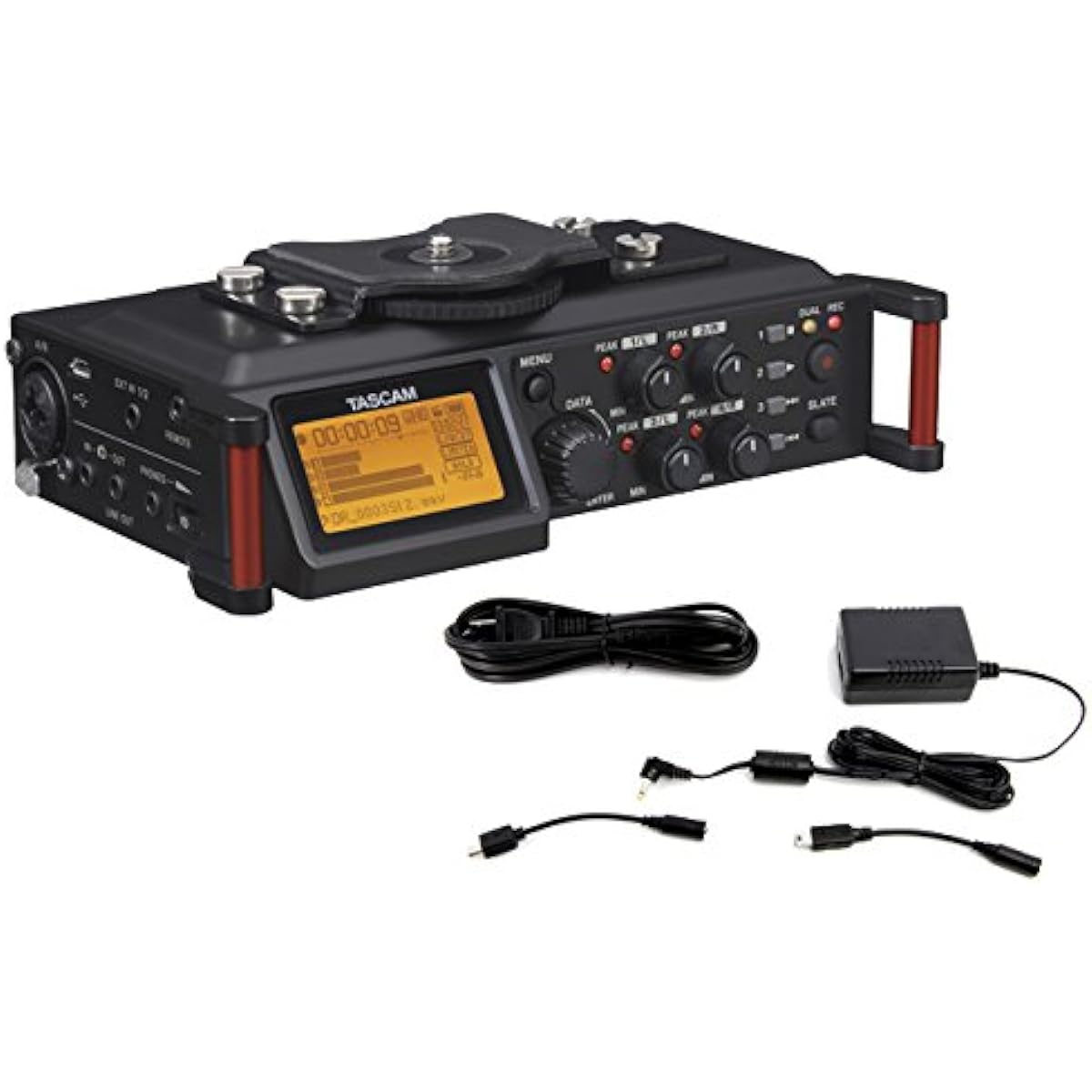 TASCAM Camera PCM Recorder DR-70D + AC Adapter PS-P520E Set