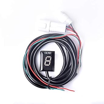 Yamaha FZ-16 FZ-S FZ400 FZ6 FZ6R FZ8 FZ1 FZH150 FZN150 FZS600 FZS1000 Fazer YS250 XJR400 XJR1300 Motorcycle Shift Indicator Gear Eye Waterproof 1-6 Level LED Digital Display (Blue, Indicator)