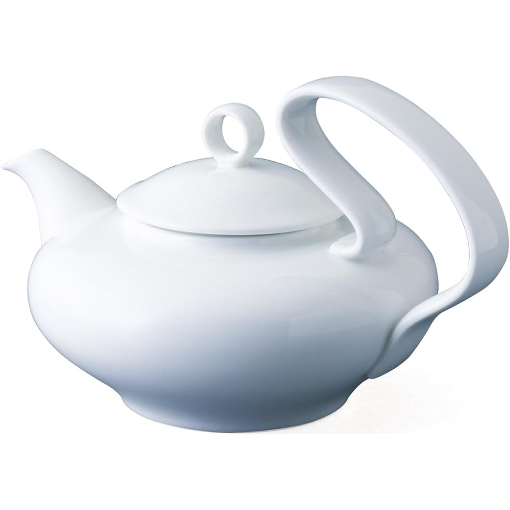 NARUMI Teapot MOMENT 900cc White Simple Stylish Ergonomic Easy Pour Microwave Warm Dishwasher Safe 51290-4739
