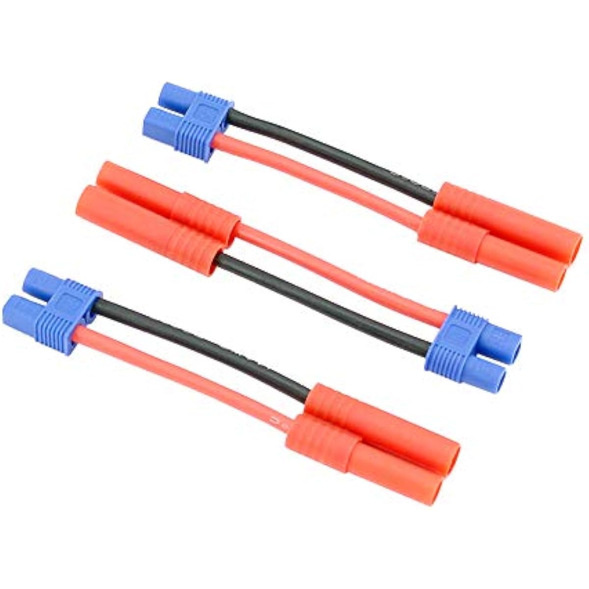 3pcs HXT 4mm Male to EC3 Style Female Connector Adapter Cable - 14awg 5cm Wire (BDHI-53)