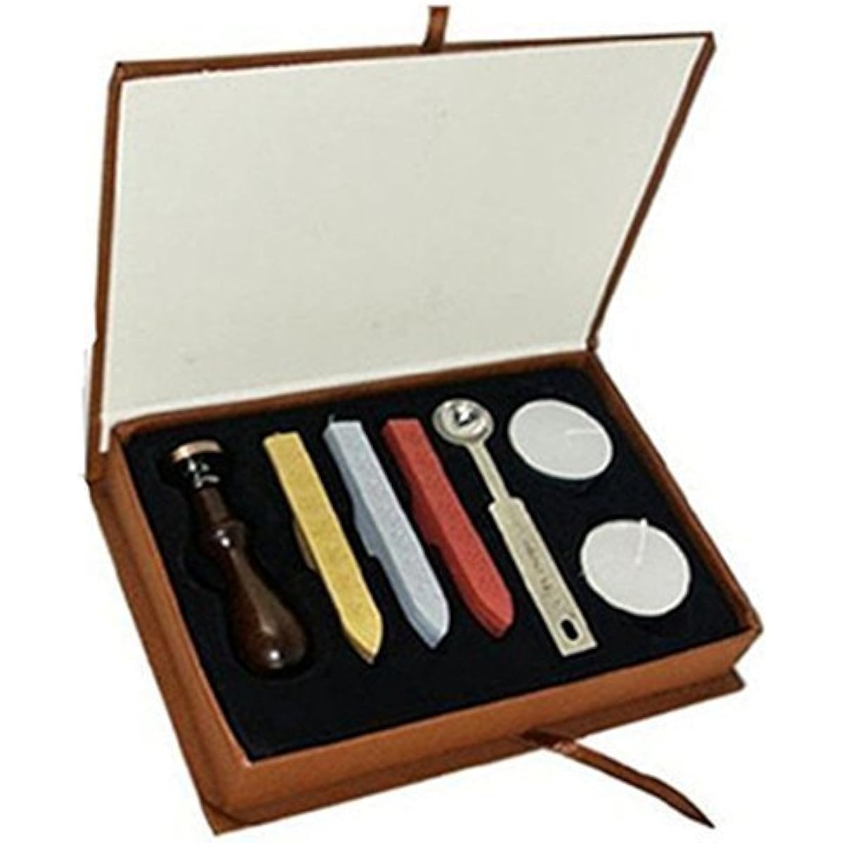 MNYR Five Pointed Star Pointed Comic Wax Seal Stamp Sealing Wax Stick Melting Spoon Candle Gift Box Set Wedding Invitation Christmas Card Gift Wrapping Package Sealing Wax Seal Stamp Set