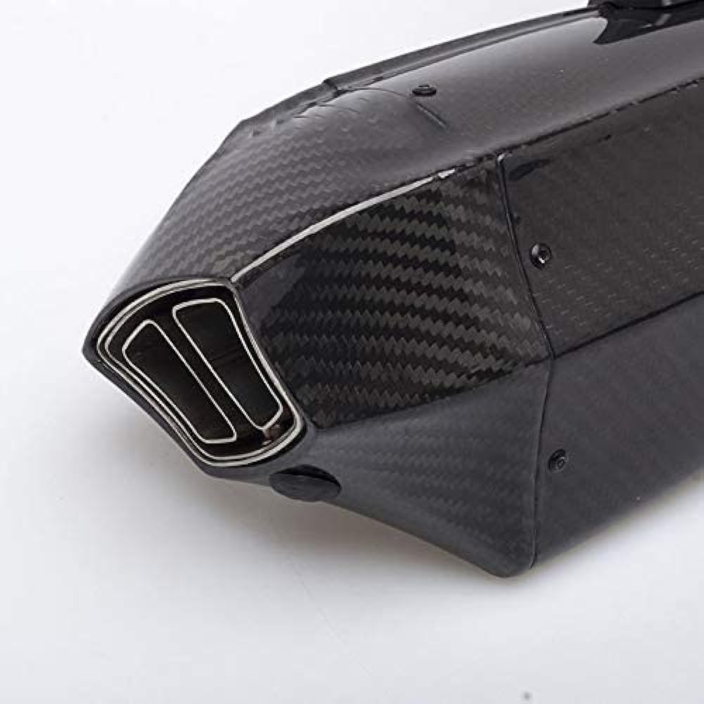 Bike Slip-on Muffler Bike Silencer Stainless Steel + Carbon Compatible with Kawasaki ER6N Yamaha YZF-R6 Honda HONDA CBR1000 Inlet 60.5mm Length 380mm