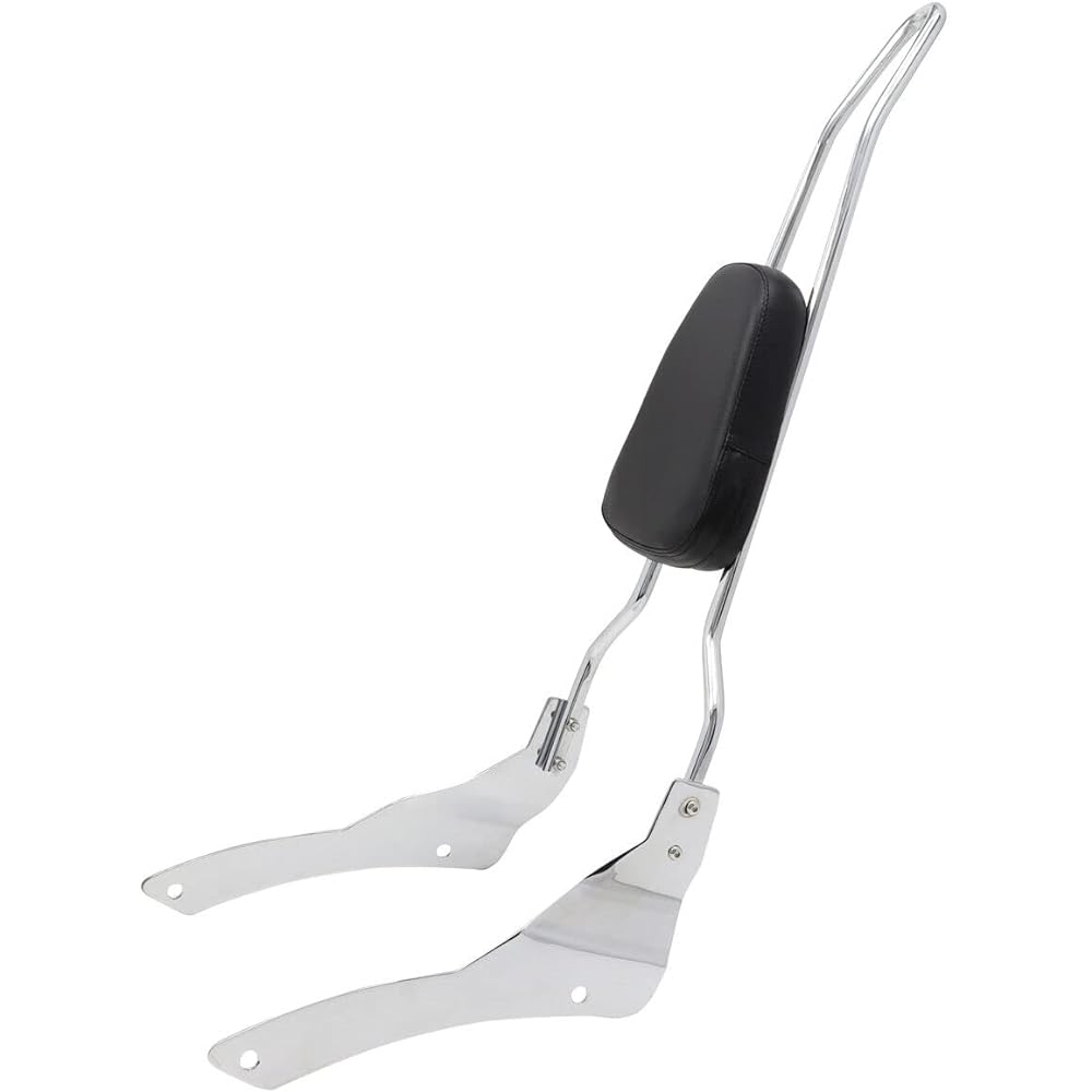 Best Value Backrest Sissy Bar with Comfortable Pad and Luggage Rack Compatible with Yamaha VStar 650 400 XVS650 400 DS650 Classic DS400 V Star 1998-2018 Dragster (Chrome)