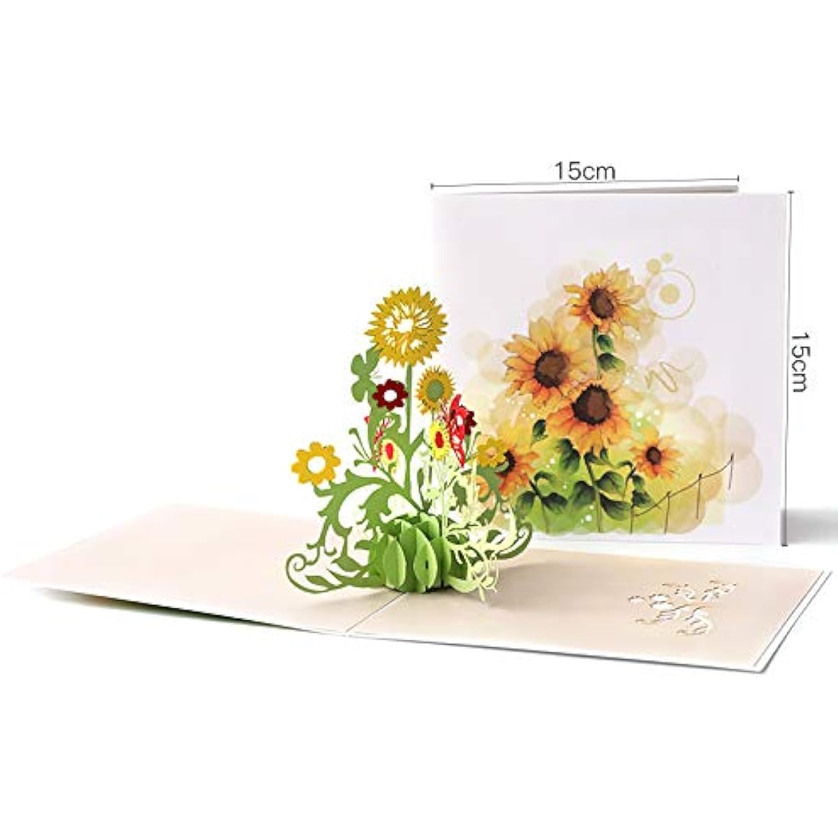 Paper Spiritz Sunflower 3D Pop Up Cards, Mother's Day Thank You Cards, Flower 3D Birthday Cards, Congratulations Cards, Wedding Anniversary, Get Well Gifts, Valentine's Day, Envelope Included