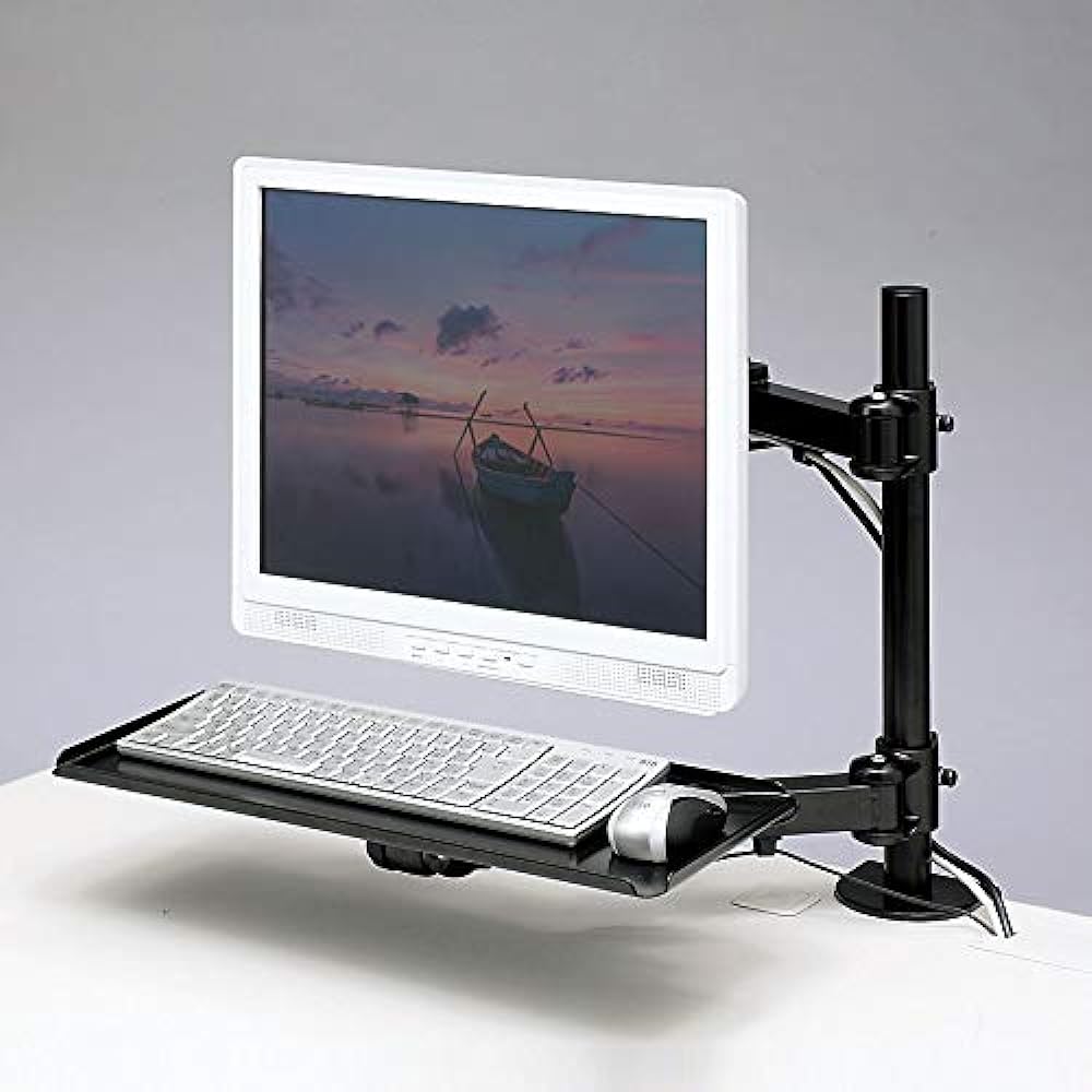 Sanwa Supply Dual System Arm (Keyboard Stand) CR-LA601